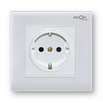 Розетка с заземлением Profi therm Singl Snow White-0