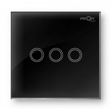 Выключатель сенсорный Profi therm 3TP, Elegant Black-0