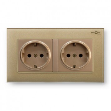 Розетка с заземлением Profi therm Dual Pure Gold-0