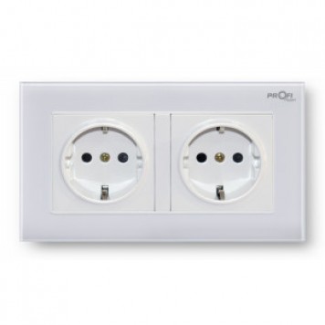 Розетка с заземлением Profi therm Dual Snow White-0